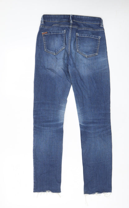 JeansWear 72D Womens Blue Cotton Straight Jeans Size 28 in L29 in Slim Zip - Pockets