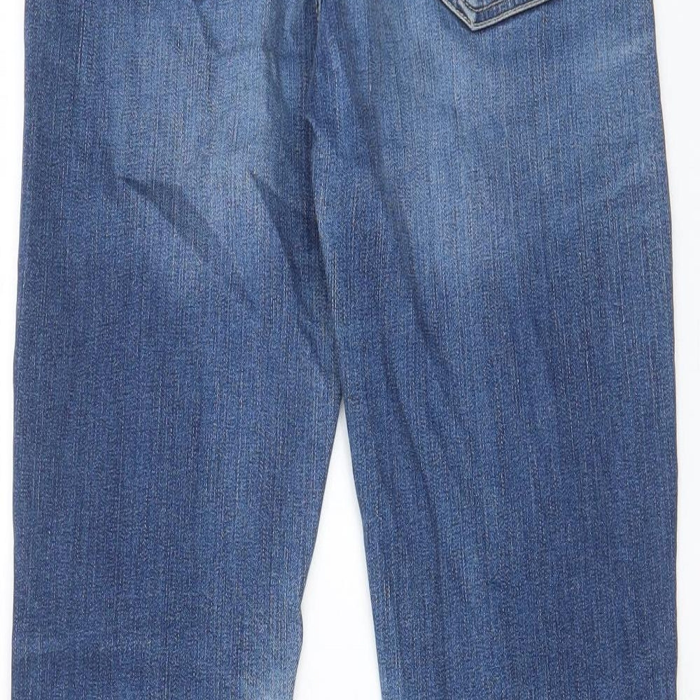 JeansWear 72D Womens Blue Cotton Straight Jeans Size 28 in L29 in Slim Zip - Pockets