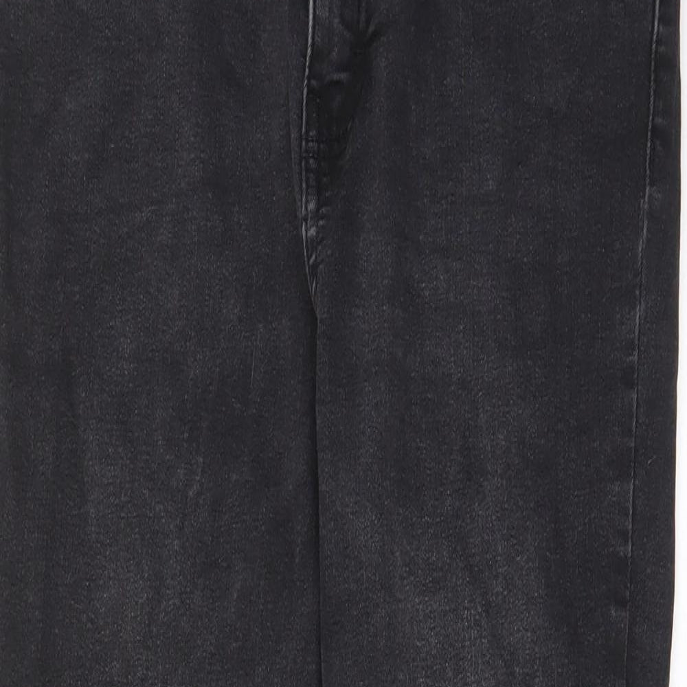 Denim & Co. Womens Grey Cotton Skinny Jeans Size 14 L25 in Regular Zip - Pockets