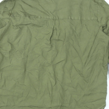 Womens UK Size XS Only Green Basic Button-Up