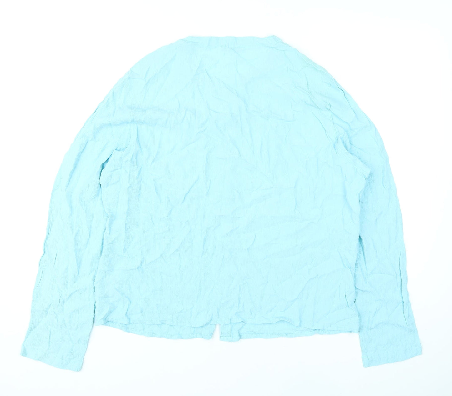 Womens UK Size 2 Marks and Spencer Blue Basic Button-Up