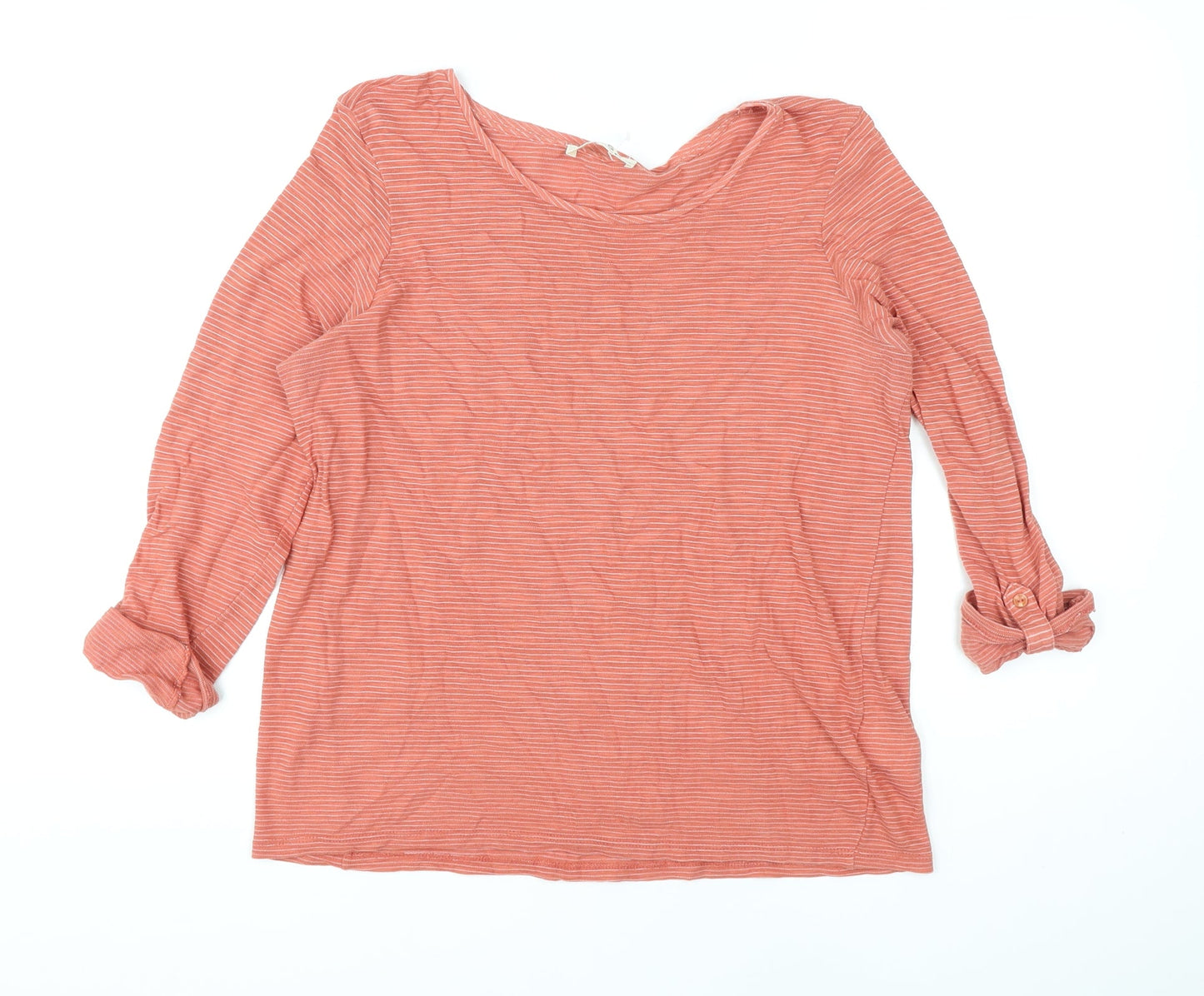 Womens UK Size 14 Marks and Spencer Orange Basic Blouse