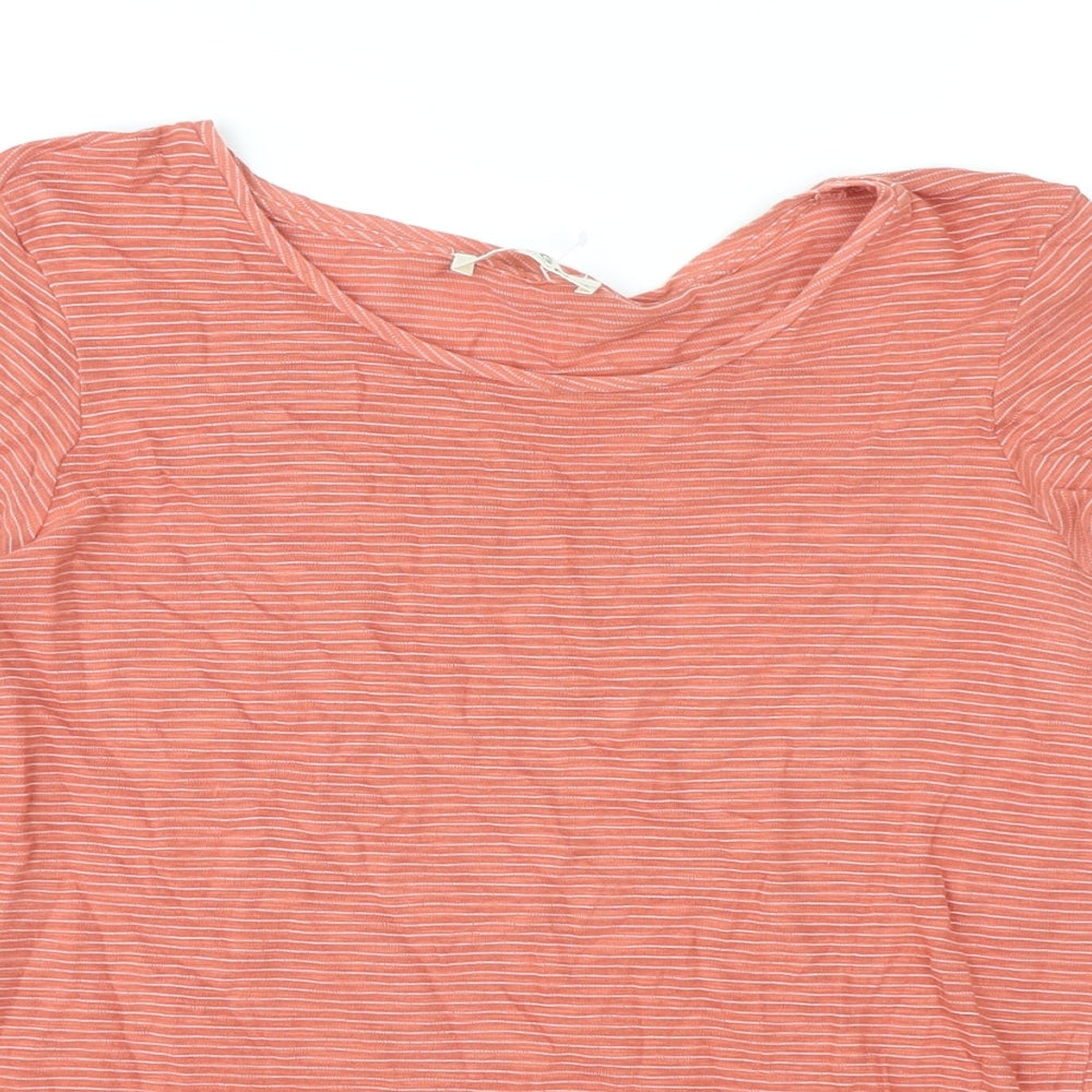 Womens UK Size 14 Marks and Spencer Orange Basic Blouse
