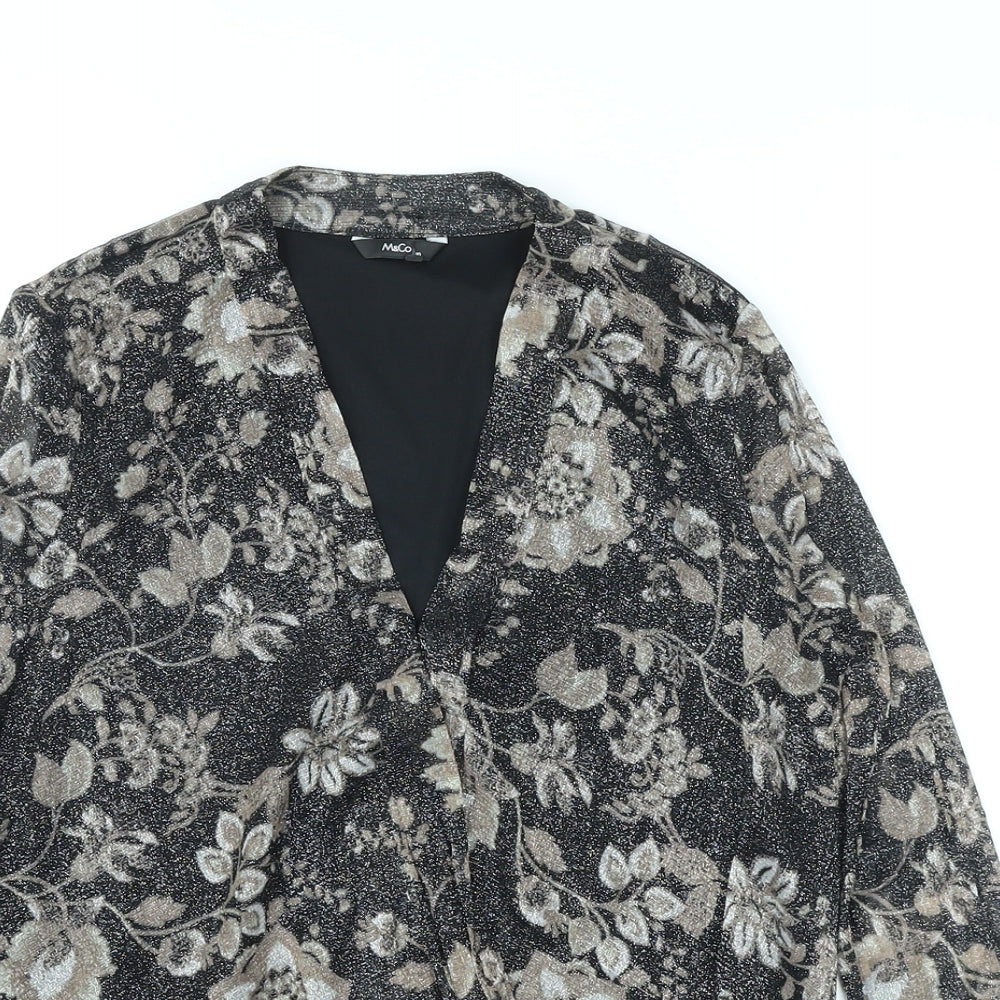 Womens UK Size 10 M&Co Beige Basic Blouse