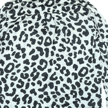 Womens UK Size XS Zara Grey Basic Button-Up