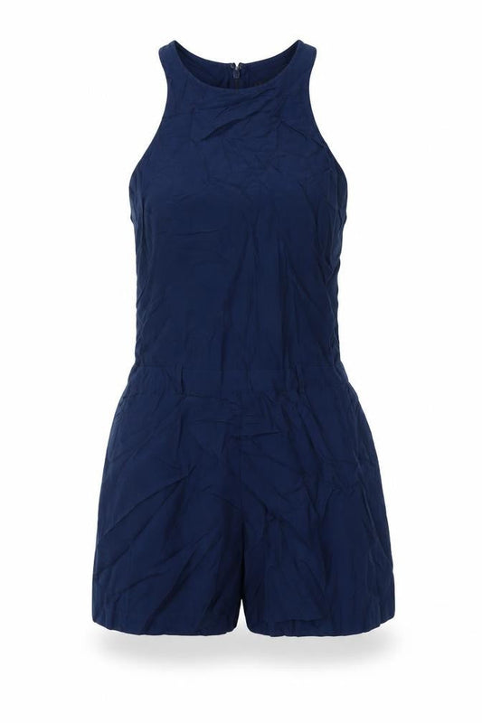 Womens UK Size 8 Warehouse One-Piece Blue Playsuit