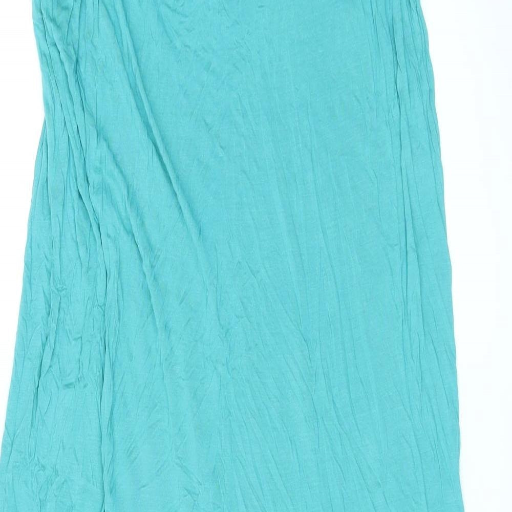 French Connection Womens Blue Viscose Maxi Size 10 Round Neck Pullover