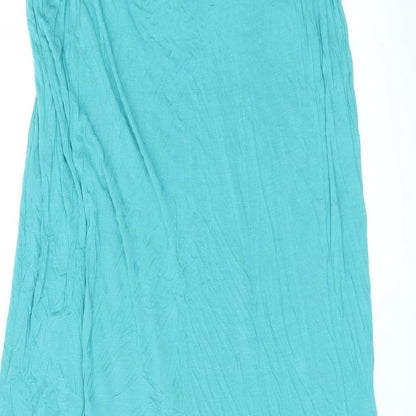 French Connection Womens Blue Viscose Maxi Size 10 Round Neck Pullover