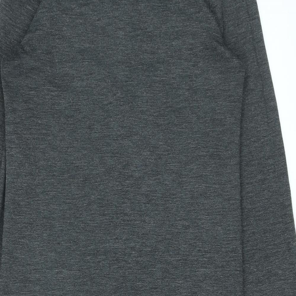 Zara Womens Grey Polyester Bodycon Size L Round Neck Pullover