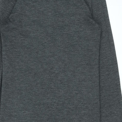 Zara Womens Grey Polyester Bodycon Size L Round Neck Pullover