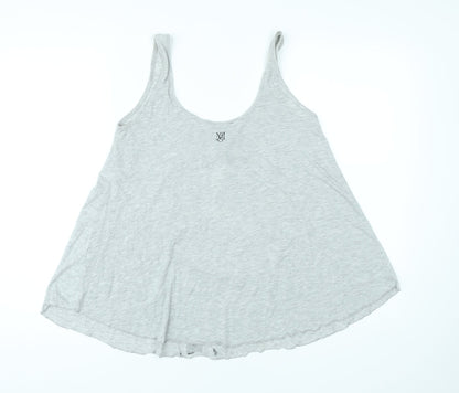NMG Jeans Womens Grey Polyester Basic Tank Size S Scoop Neck - Photo Prints