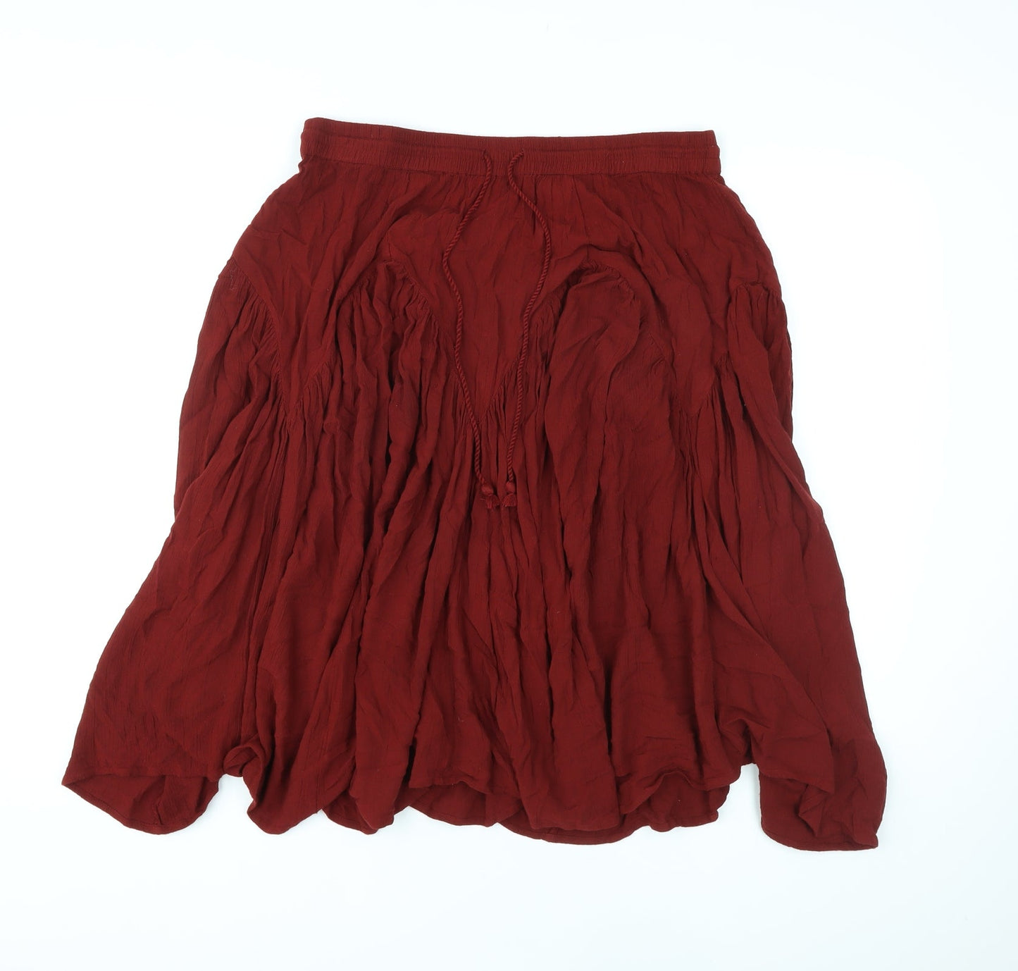 Marks and Spencer Womens Brown Viscose Swing Skirt Size 10