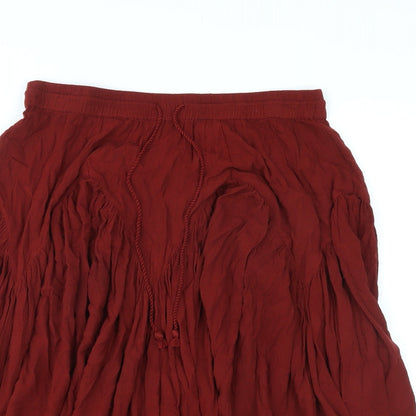 Marks and Spencer Womens Brown Viscose Swing Skirt Size 10