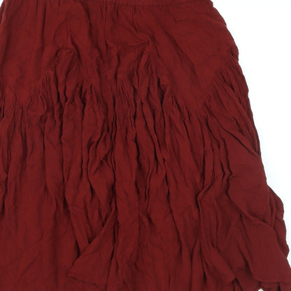 Marks and Spencer Womens Brown Viscose Swing Skirt Size 10