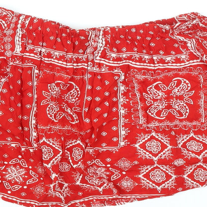 Womens UK Size 6 Select Red Cropped Blouse