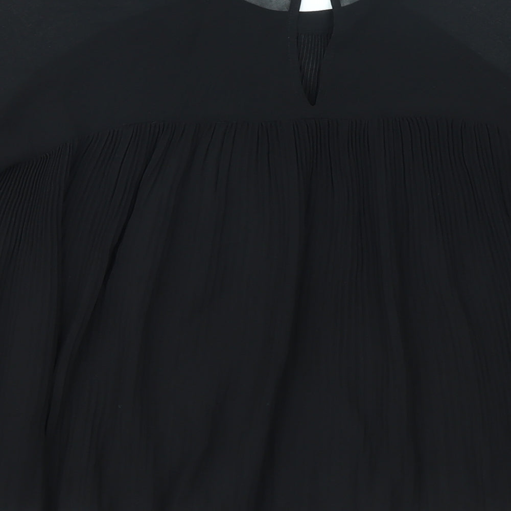 Womens UK Size 8 Topshop Black Basic Blouse