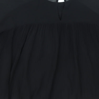 Womens UK Size 8 Topshop Black Basic Blouse