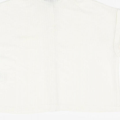 Womens UK Size 10 New Look White Basic Button-Up