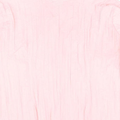 Bonmarché Womens Pink Polyester Basic Button-Up Size 18 V-Neck