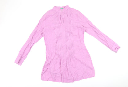 Womens UK Size M United Colors of Benetton Purple Tunic T-Shirt