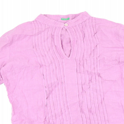 Womens UK Size M United Colors of Benetton Purple Tunic T-Shirt