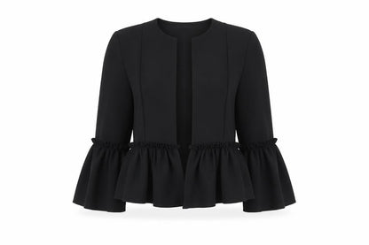 Womens UK Size 10 Cameo Rose Black Jacket