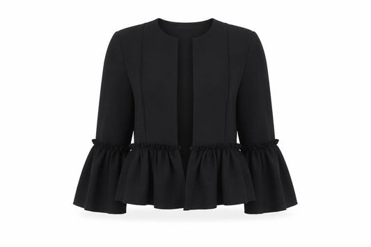 Womens UK Size 10 Cameo Rose Black Jacket