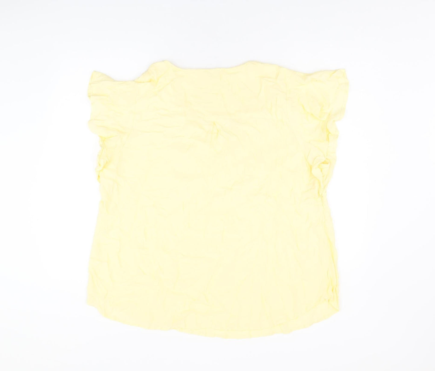 Womens UK Size 22 Monsoon Yellow Basic T-Shirt
