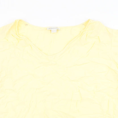 Womens UK Size 22 Monsoon Yellow Basic T-Shirt