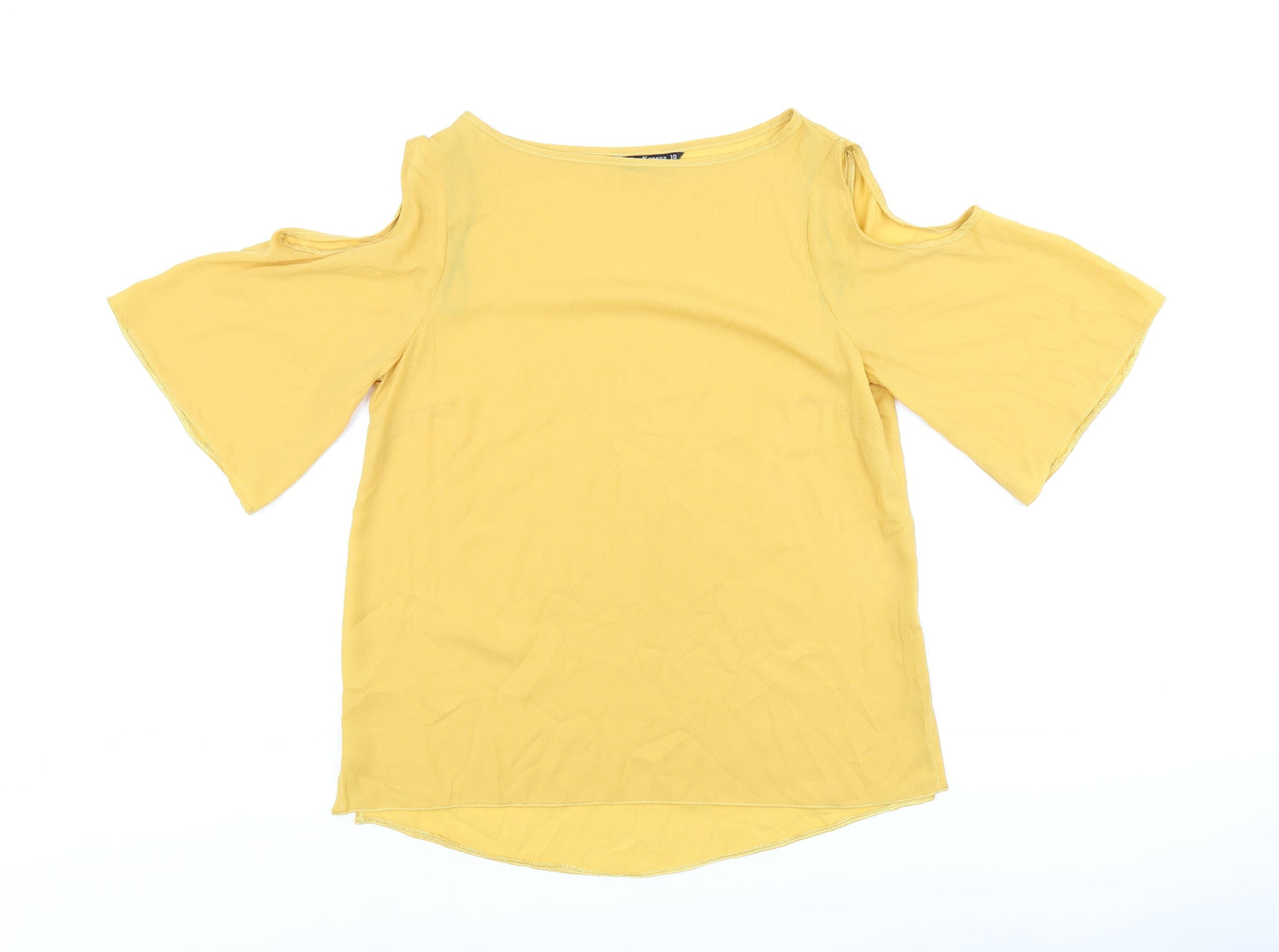 Womens UK Size 10 Marina Kaneva Yellow Basic Blouse