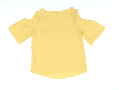 Womens UK Size 10 Marina Kaneva Yellow Basic Blouse