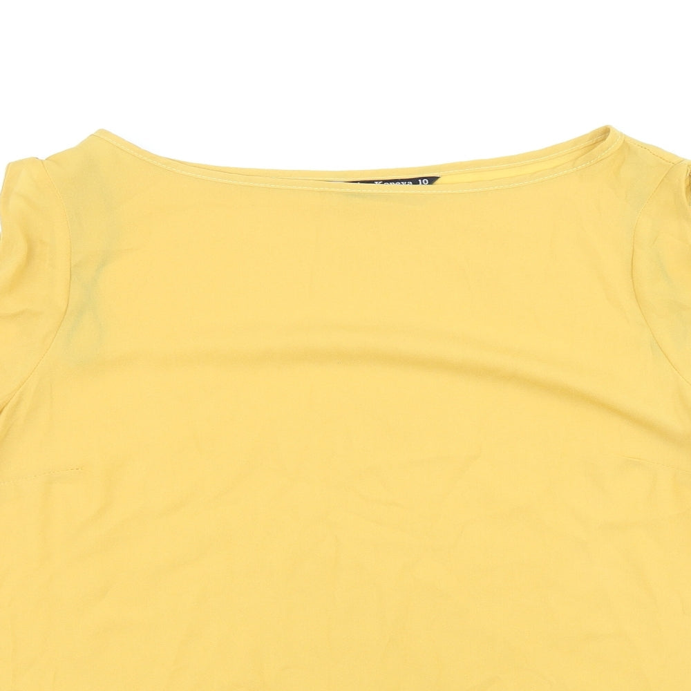 Womens UK Size 10 Marina Kaneva Yellow Basic Blouse