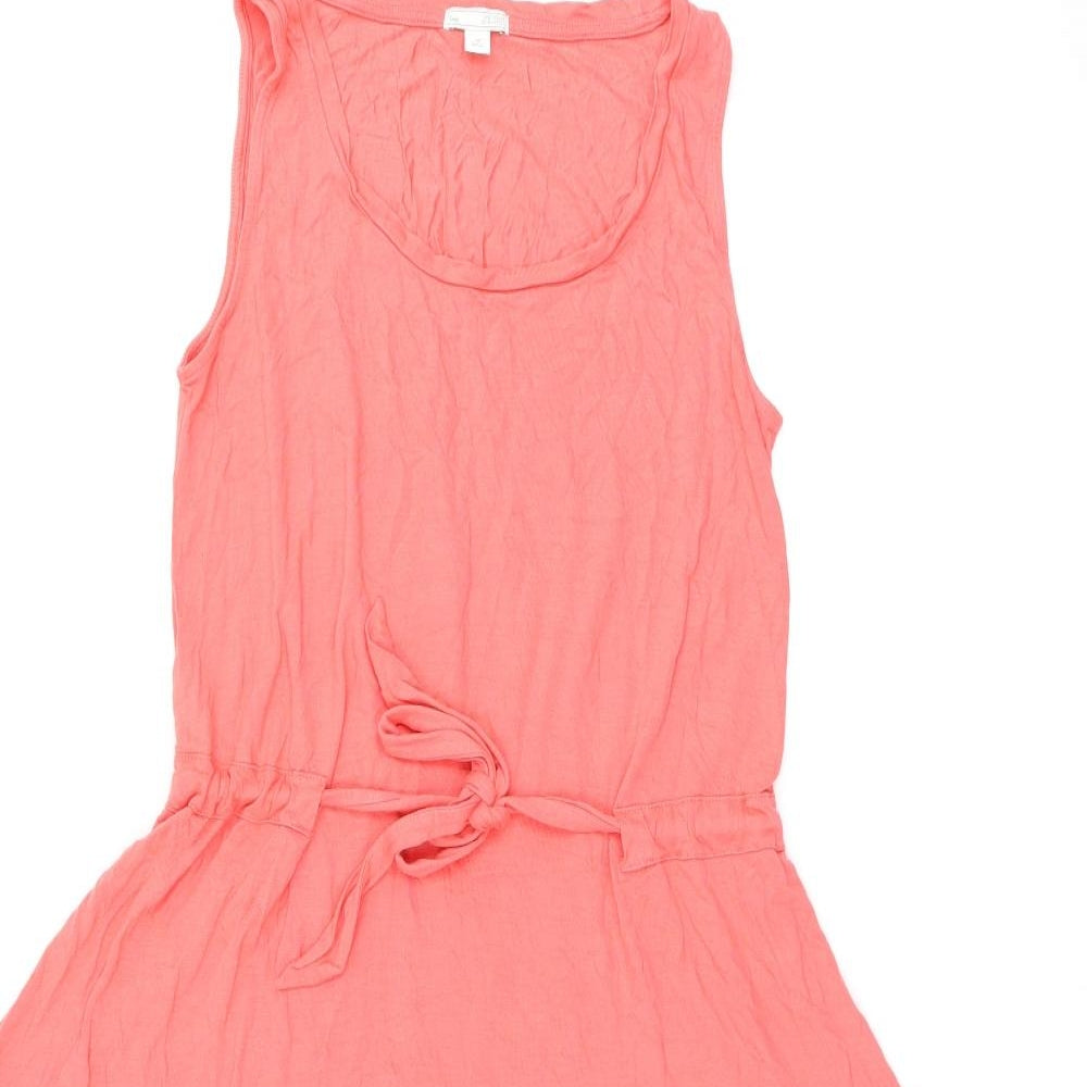 Gap Womens Pink Viscose A-Line Size S Scoop Neck Drawstring