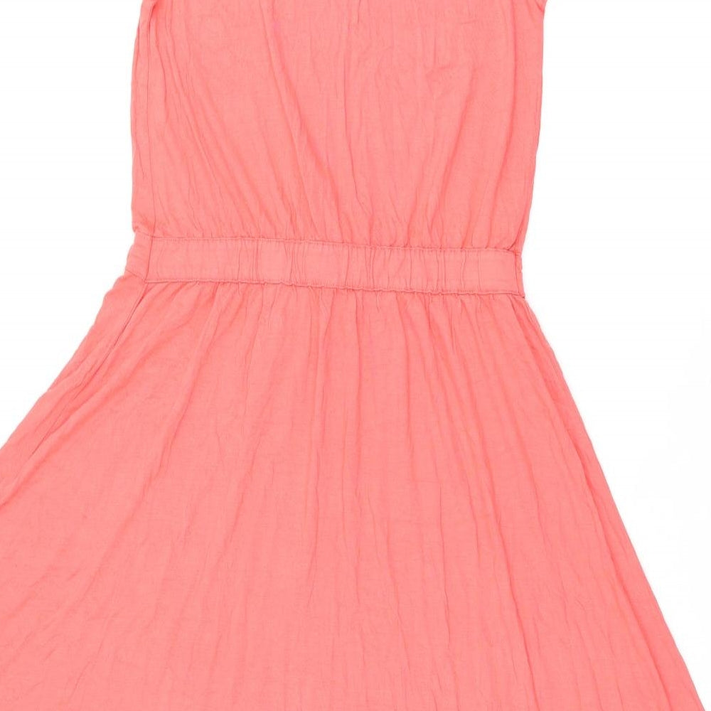 Gap Womens Pink Viscose A-Line Size S Scoop Neck Drawstring