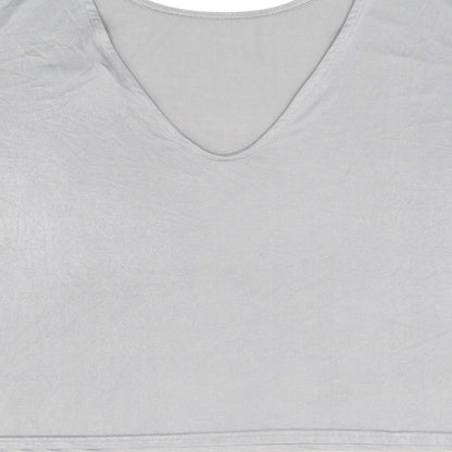 Womens UK Size 8 River Island Grey Basic T-Shirt