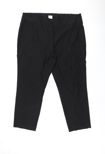 SC Montreal Womens Black Nylon Trousers Size 24 L29 in Regular