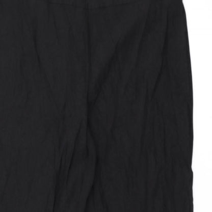 SC Montreal Womens Black Nylon Trousers Size 24 L29 in Regular