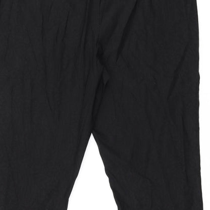 SC Montreal Womens Black Nylon Trousers Size 24 L29 in Regular