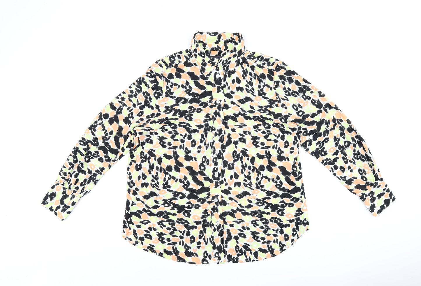 Womens UK Size 14 Marks and Spencer Multicoloured Basic Button-Up