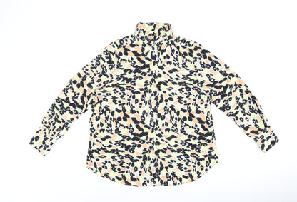 Womens UK Size 14 Marks and Spencer Multicoloured Basic Button-Up