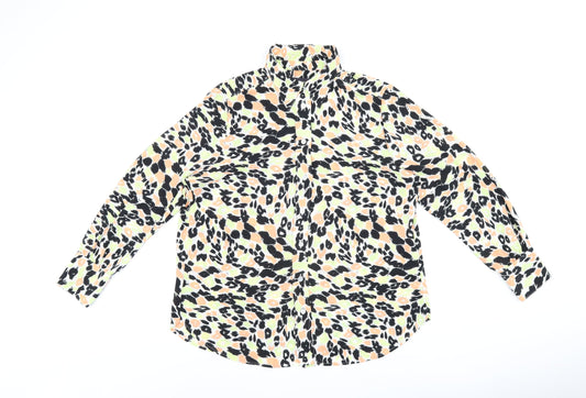Womens UK Size 14 Marks and Spencer Multicoloured Basic Button-Up