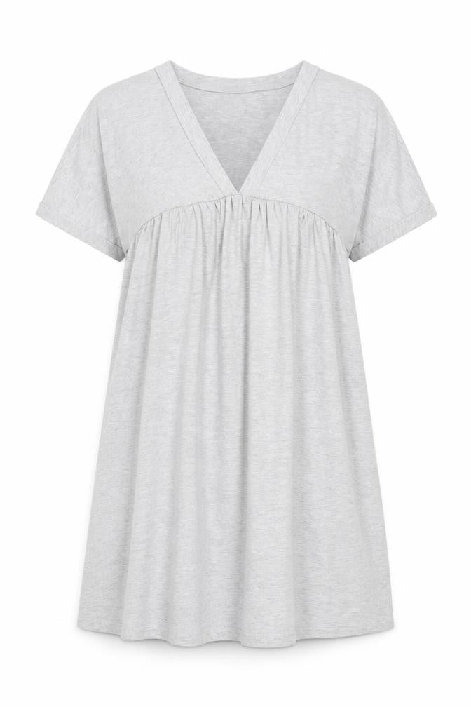 ASOS Womens Grey Polyester Shift Size 8 V-Neck Pullover