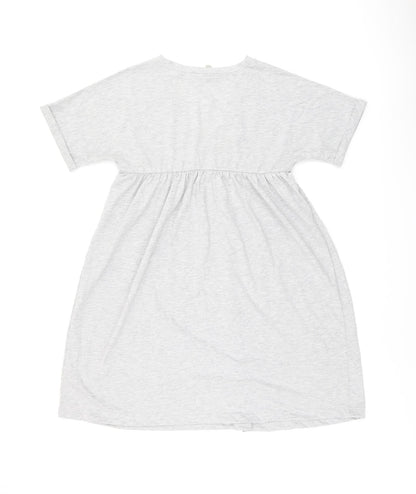 ASOS Womens Grey Polyester Shift Size 8 V-Neck Pullover