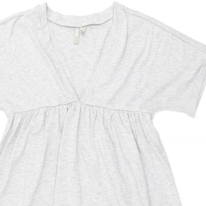 ASOS Womens Grey Polyester Shift Size 8 V-Neck Pullover