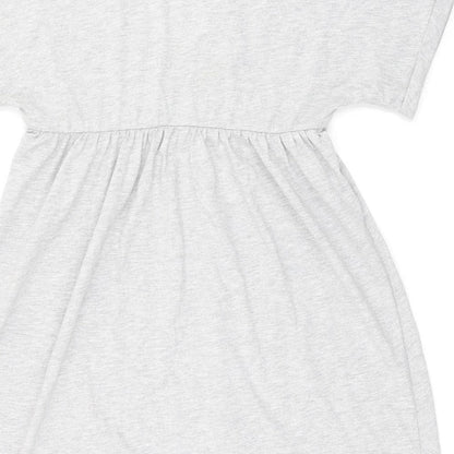ASOS Womens Grey Polyester Shift Size 8 V-Neck Pullover