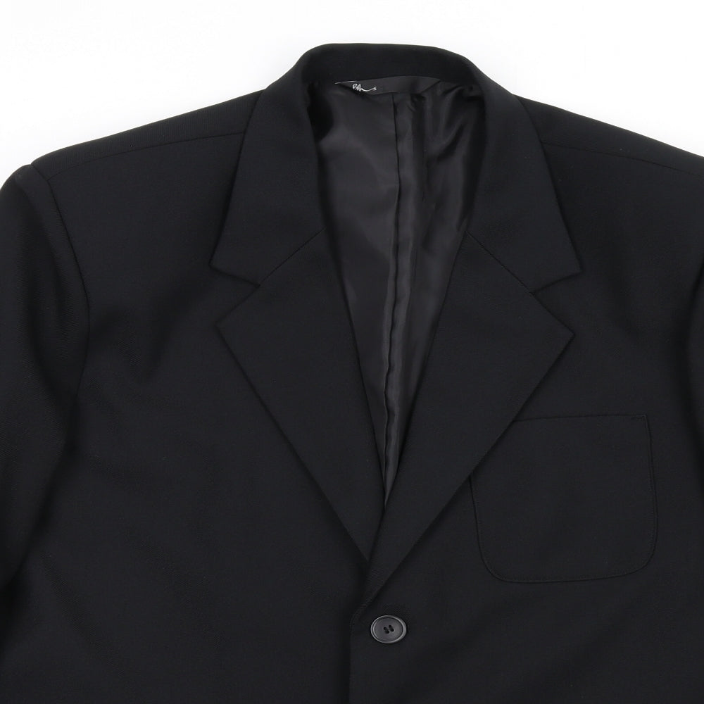 Mens UK Size 40 BHS Regular Black Suit Jacket