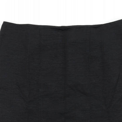 Monsoon Womens Black Polyester Trumpet Skirt Size 16 Zip