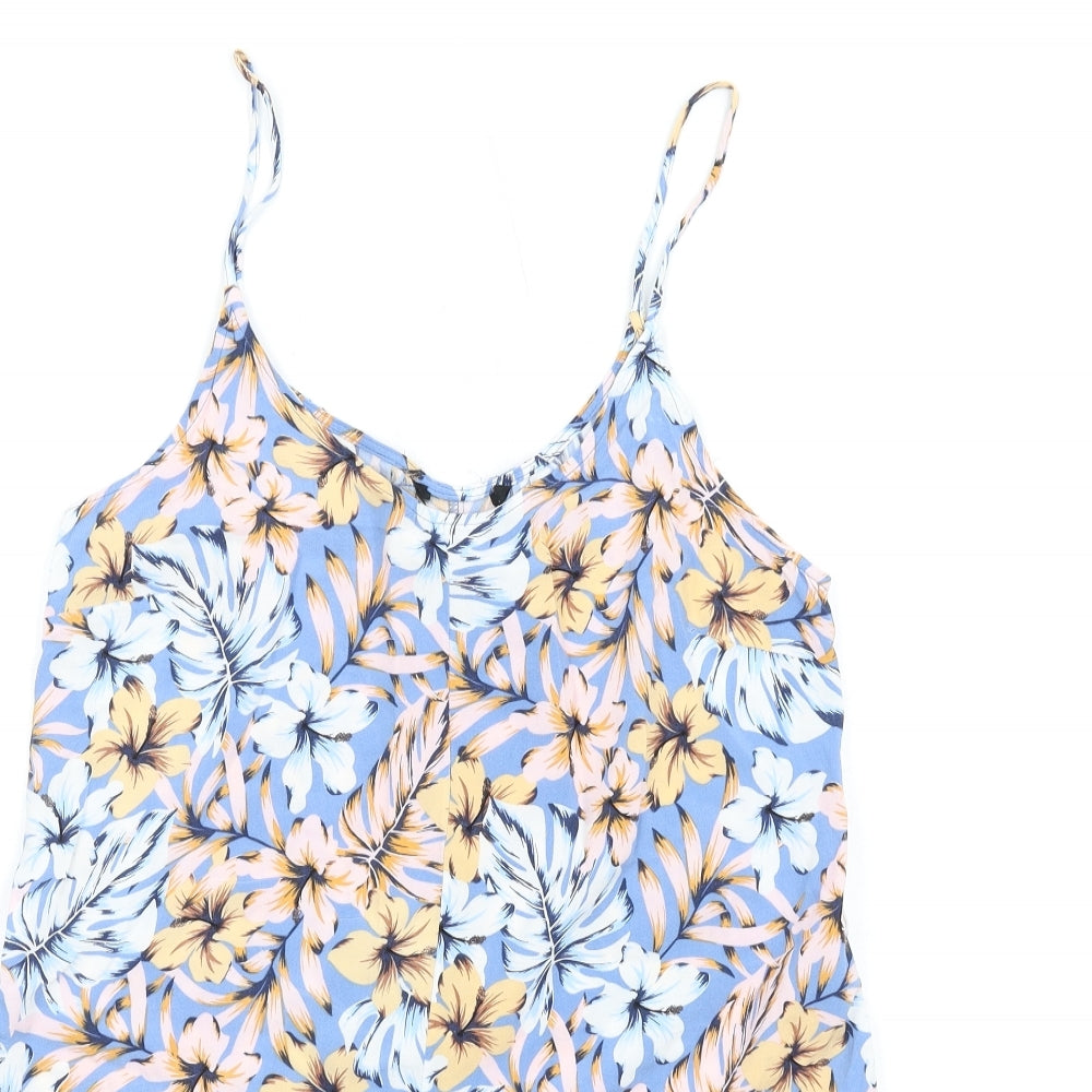 New Look Womens Multicoloured Floral Viscose Romper One-Piece Size 10 Pullover