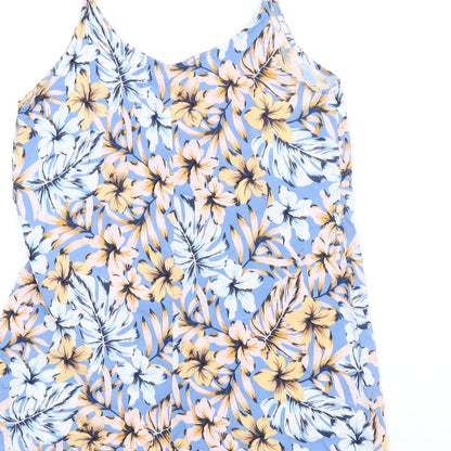 New Look Womens Multicoloured Floral Viscose Romper One-Piece Size 10 Pullover