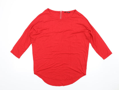 Womens UK Size 12 Select Red Basic T-Shirt